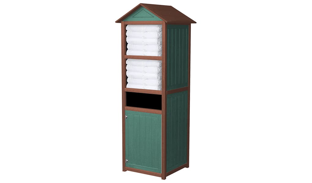 EasyCare Spruce Towel Station with Roof