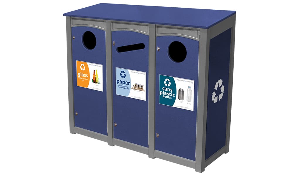 EasyCare Triple 18 Gallon Recycling Bin
