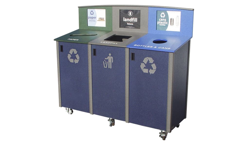 EasyCare Triple 32 Gallon Recycling Bin