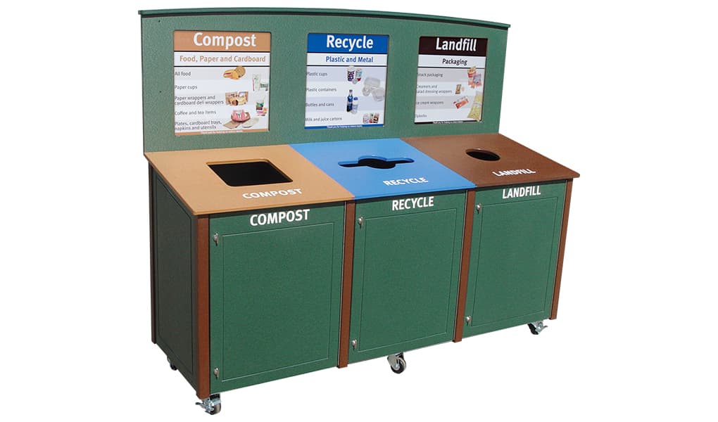 EasyCare Triple 40 Gallon Recycling Bin