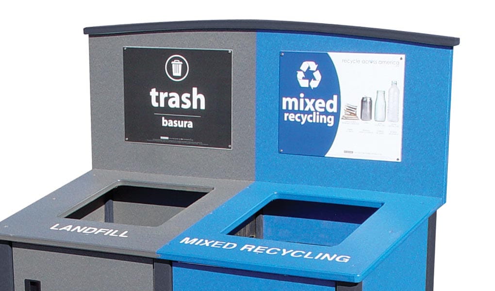 Recycle Across America Labels on Header Display